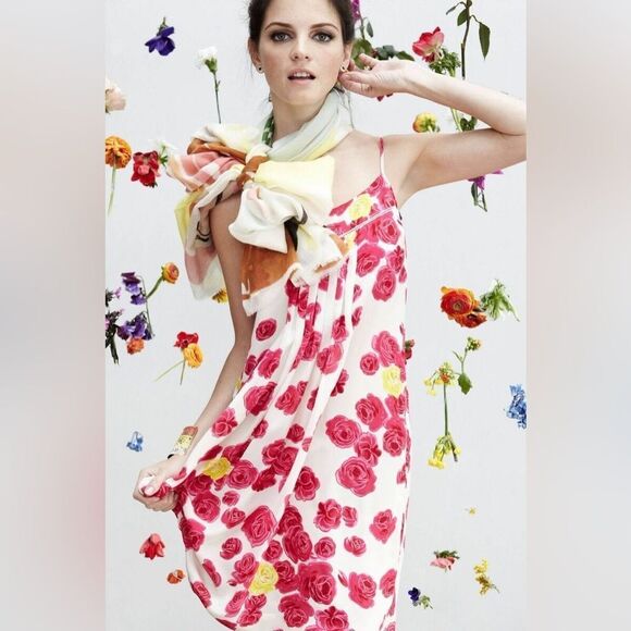 Anthropologie Moulinette Soeurs Atypical Situation Dress 100% Silk - Picture 1 of 8